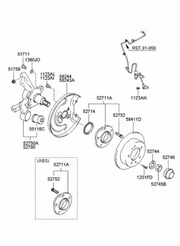Ступица MOBIS 527102C000