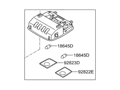  ФОНАРЬ САЛОНА 928001R0008M MOBIS