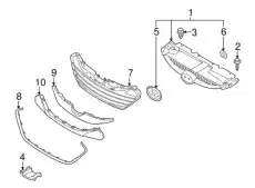 865812S100 MOULDING FR BUMPER MOBIS