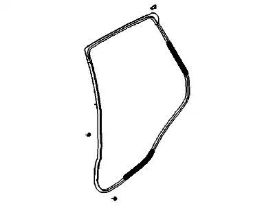 Уплотнитель задней двери правый 96541715 CHEVROLET