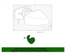кожух зеркала двери / cover-rear view o/ 876082C050 MOBIS