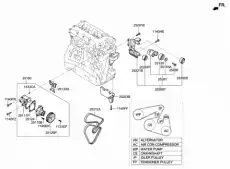 251242E000 Прокладка помпы Hyundai/Kia MOBIS