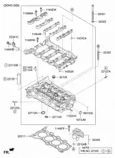 ГОЛОВКА БЛОКА ЦИЛИНДРОВ 5D0452EU00 HYUNDAI