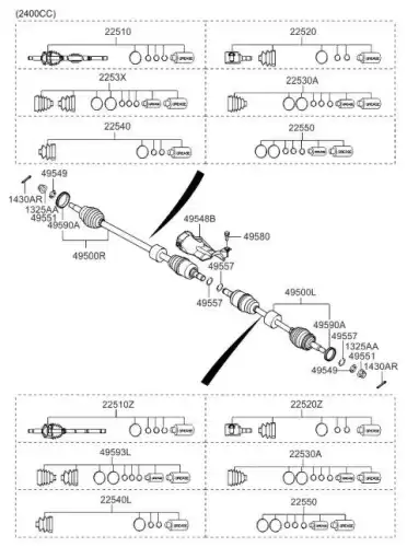 Граната внутренняя 495921D200 HYUNDAI
