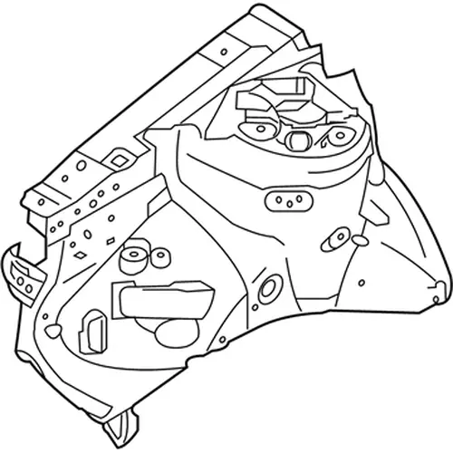 Брызговик лонжерона прав. 645021M010 HYUNDAI