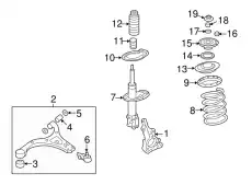 Кулак левый 517154D000 HYUNDAI