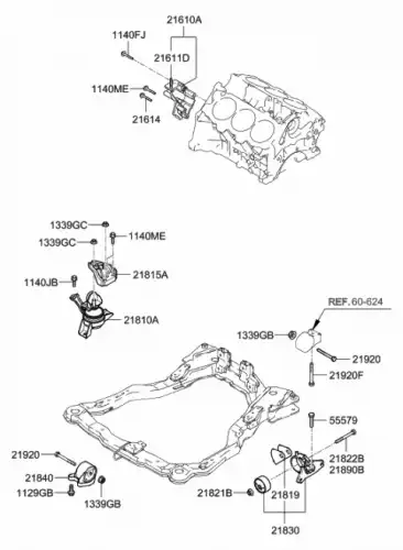 ПОДУШКА ДВИГАТЕЛЯ 218102C420 HYUNDAI