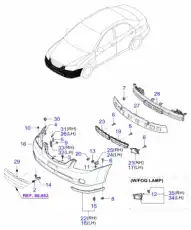 Фара противотуманная HYUNDAI / KIA 922012F000