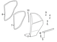 уплотнитель двери 831402D201 HYUNDAI