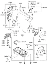 Поддон картера двигателя HYUNDAI / KIA 215102B000