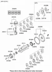 Болт коленвала, Hyundai 2312722600