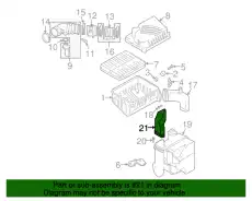 282142C100 ТРУБКА ВОЗДУХООЧИСТИТЕЛЯ HYUNDAI
