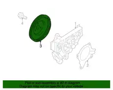 Шкив помпы 252212X000 MB3C715131 KIA