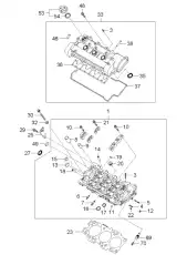 Прокладка ГБЦ KIA 224023E001