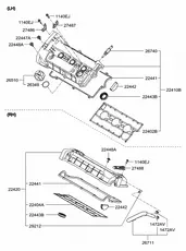 Прокладка ГБЦ KIA 2240337402