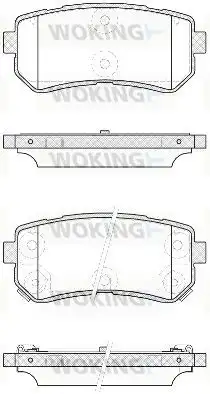 Тормозные колодки дисковые WOKING P13093.42