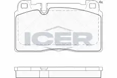 Тормозные колодки дисковые ICER 182112