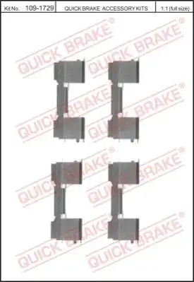РЕМКОМП-ТЫ ТОРМОЗА МЕТ 109-1729 QUICK BRAKE