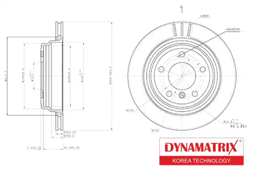 Тормозной диск DYNAMAX DBD836 вентилируемый , задняя ось