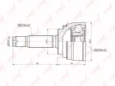 ШРУС наружный LYNXAUTO CO-5504