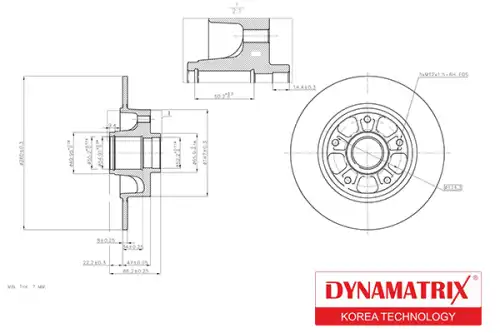 Тормозной диск DYNAMAX DBDR1040 задняя ось