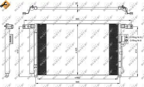 Радиатор кондиционера (конденсатор) NRF 35965