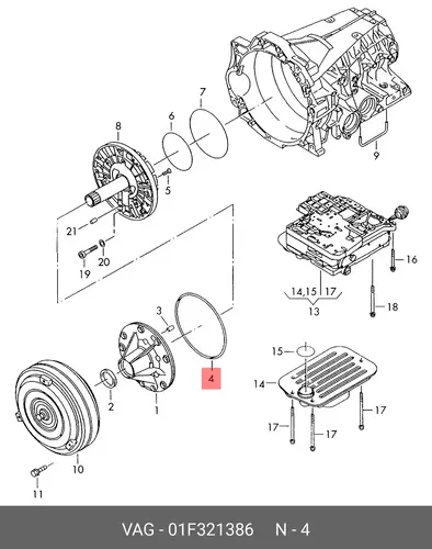 УПОРНОЕ КОЛЬЦО АКПП 01F321386 VAG