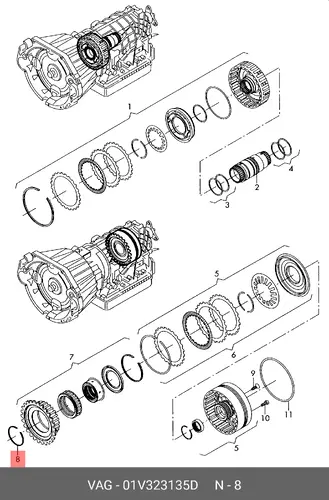 кольцо 01V323135D VAG