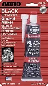ГЕРМЕТИК СИЛИКОНОВЫЙ ABRO ЧЕРНЫЙ 85ГР. (AB-12)