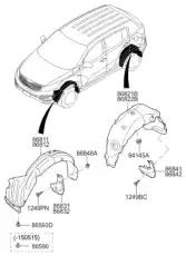 Подкрылок HYUNDAI / KIA 868313W001