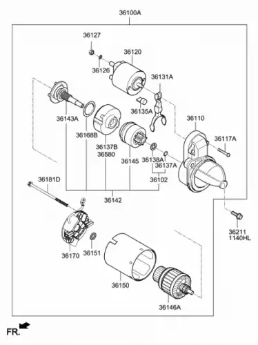 БЕНДИКС СТАРТЕРА 361452E120 HYUNDAI