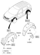  868313W001 HYUNDAI/KIA БРЫЗГОВИК ПЛАСТ.