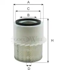 Фильтр воздушный GOODWILL AG 176