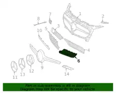 Решетка радиатора MB 190 885 13 54