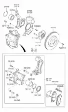 Кулак поворотный KIA 517162K000