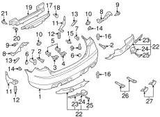 Усилитель бампера MAZDA GP9A50260