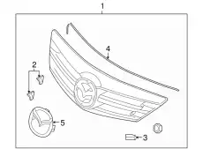 Решетка радиатора MAZDA BP4S50710D08