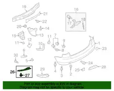ЗАГЛУШКА БАМПЕРА ЗАДНЕГО (L) EHY250370A16 MAZDA