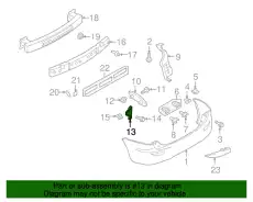 BRACKET (R) RR BUMP C23550321A MAZDA