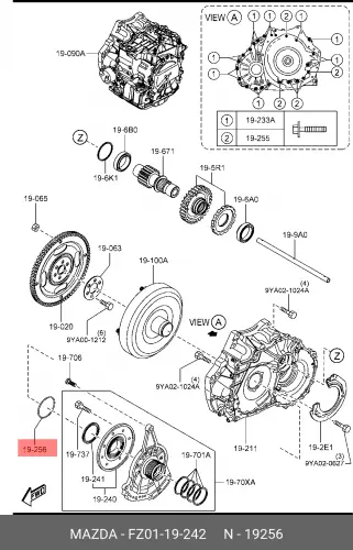  КОЛЬЦО УПЛОТНИТЕЛЬНОЕ FZ0119242 MAZDA