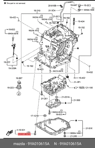  БОЛТ/BOLT 9YA010615A MAZDA