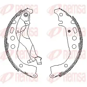 Тормозные колодки барабанные REMSA 4101.01