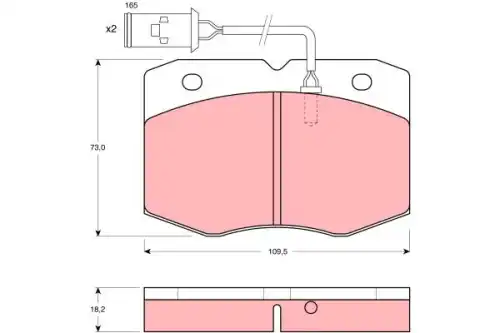 Тормозные колодки дисковые передняя ось TRW GDB1111