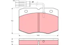 Тормозные колодки дисковые передняя ось TRW GDB1356