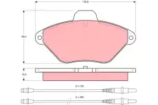 Тормозные колодки дисковые передняя ось TRW GDB1102