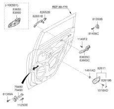 Ручка двери KIA 836602K020