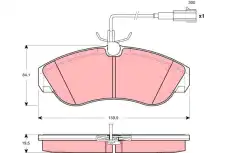Тормозные колодки дисковые TRW GDB1426