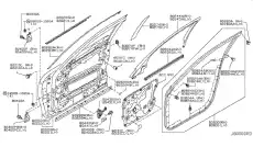 Уплотнитель двери NISSAN 808211CA0A