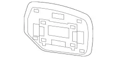 Элемент зеркальный левый 91039AJ110 SUBARU