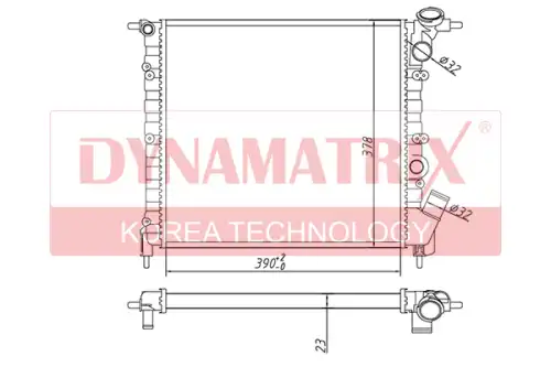 Радиатор системы охлаждения двигателя DYNAMAX DR63929